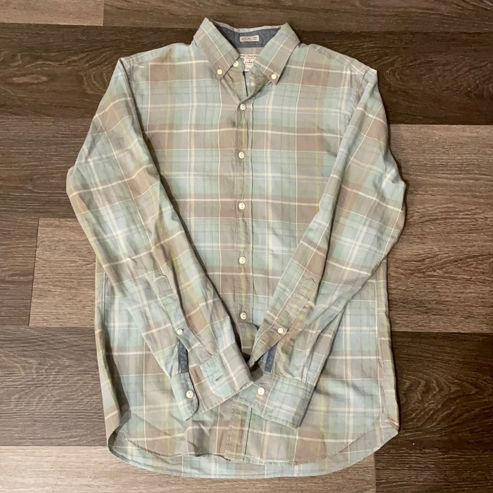 J. Crew Lightweight Madras Button-Up